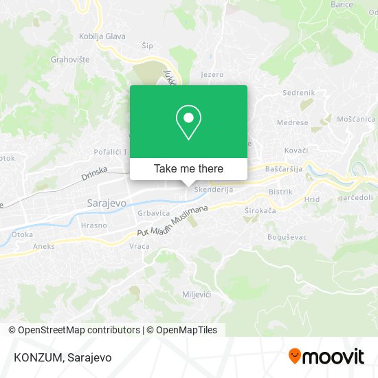 KONZUM mapa