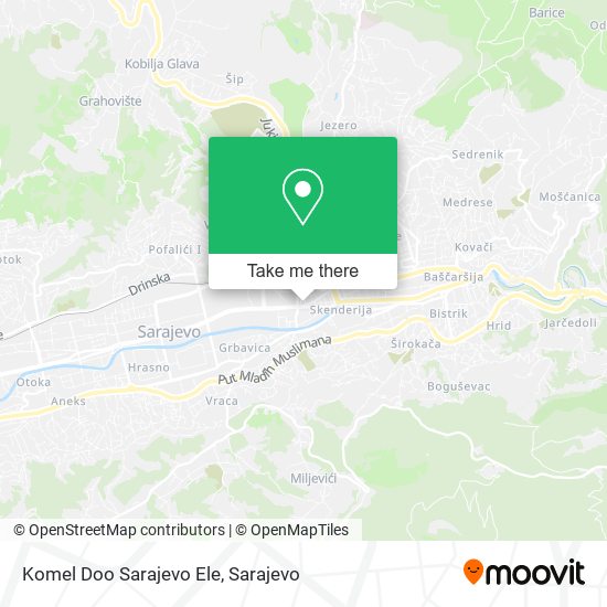 Komel Doo Sarajevo Ele map
