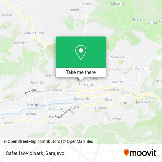 Safet Isovic park map