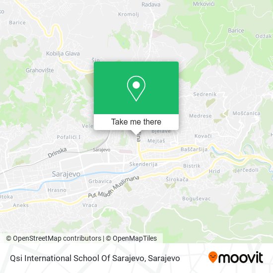 Qsi International School Of Sarajevo mapa
