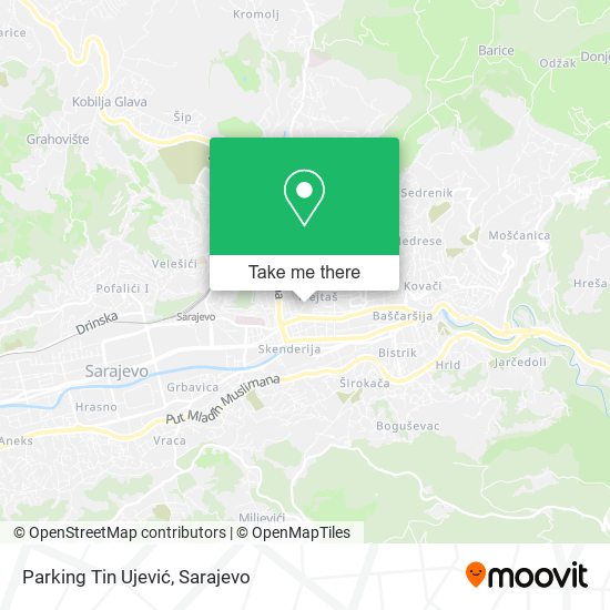 Parking Tin Ujević map