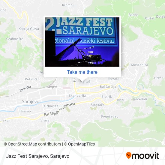 Jazz Fest Sarajevo map