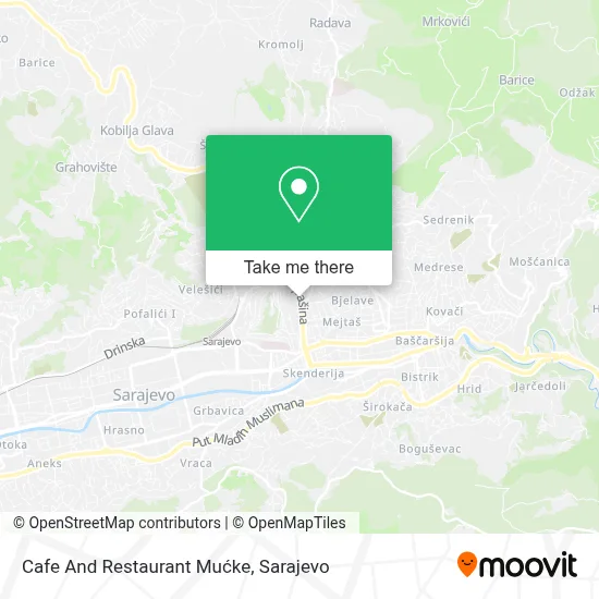 Cafe And Restaurant Mućke map