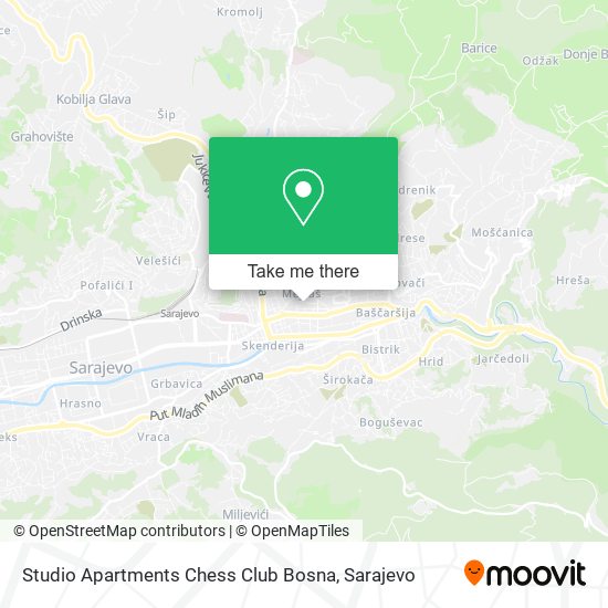 Studio Apartments Chess Club Bosna map