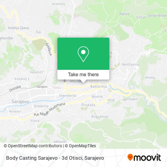 Body Casting Sarajevo - 3d Otisci map
