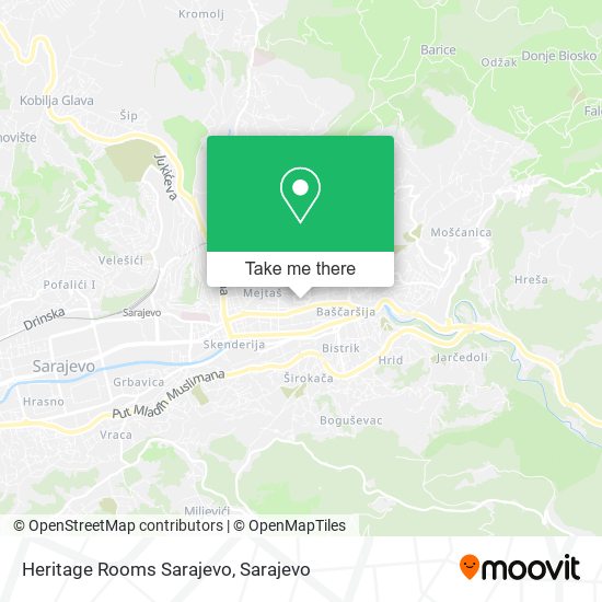 Heritage Rooms Sarajevo map