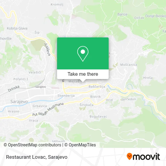 Restaurant Lovac mapa
