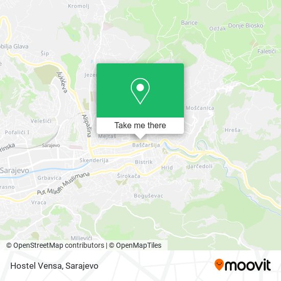 Hostel Vensa map