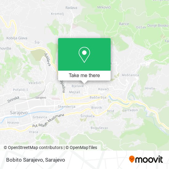 Bobito Sarajevo map