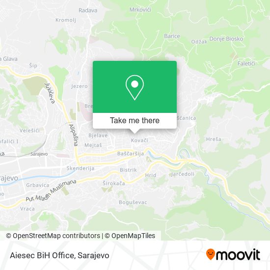 Aiesec BiH Office map