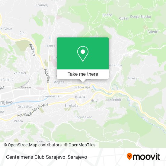 Centelmens Club Sarajevo map