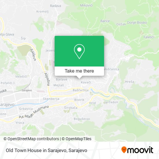 Old Town House in Sarajevo map