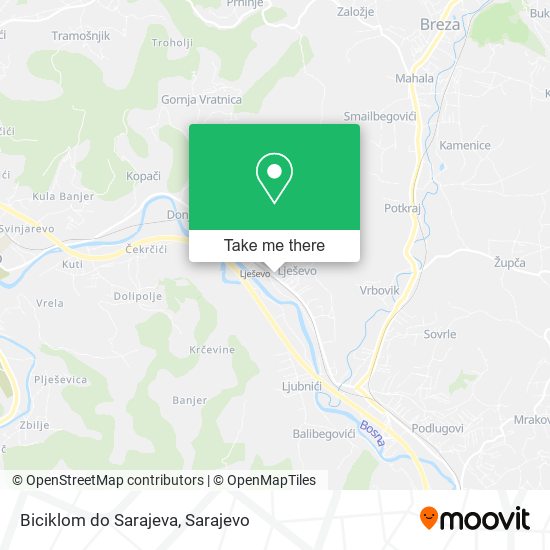 Biciklom do Sarajeva map