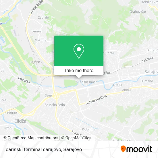 carinski terminal sarajevo map