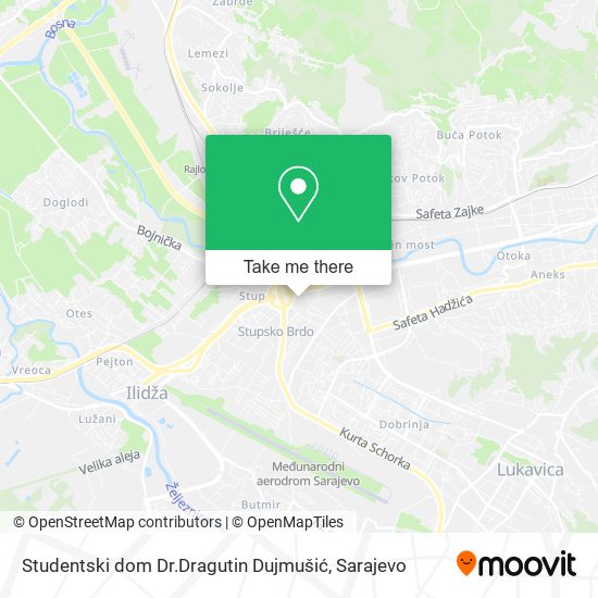 Studentski dom Dr.Dragutin Dujmušić mapa