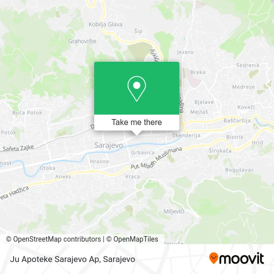 Ju Apoteke Sarajevo Ap map