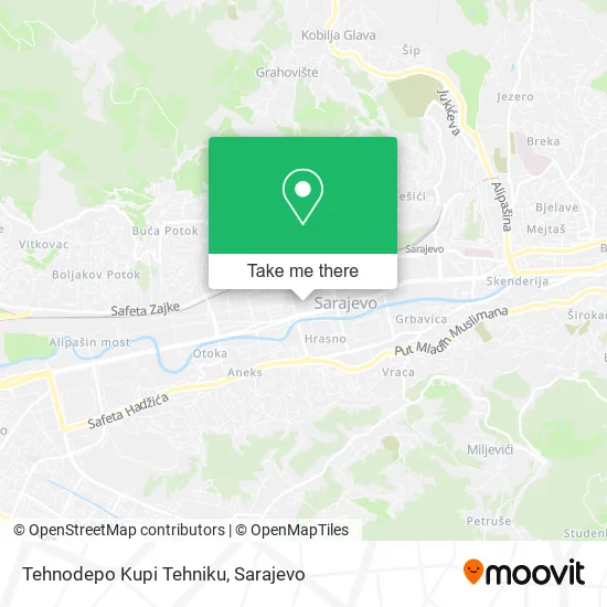 Tehnodepo Kupi Tehniku map
