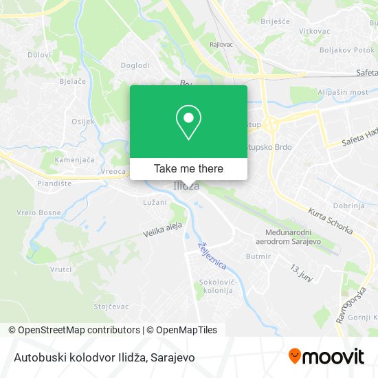 Autobuski kolodvor Ilidža map