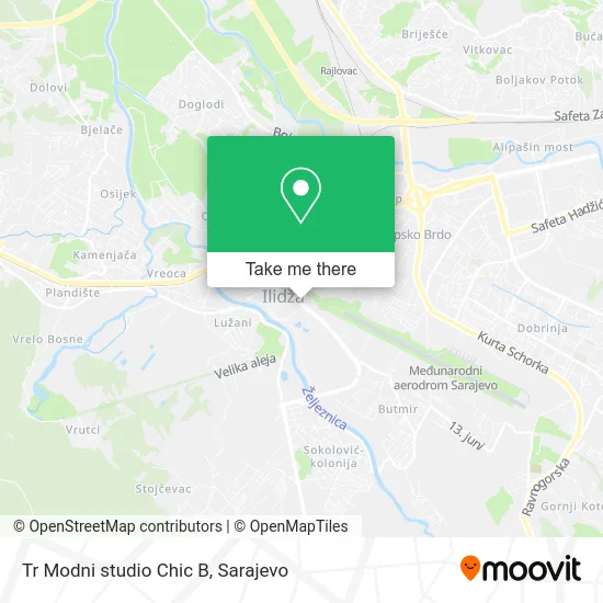Tr Modni studio Chic B mapa