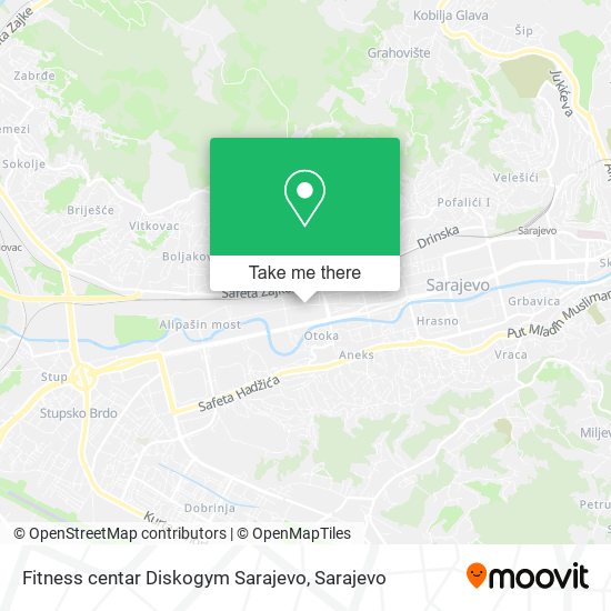 Fitness centar Diskogym Sarajevo map