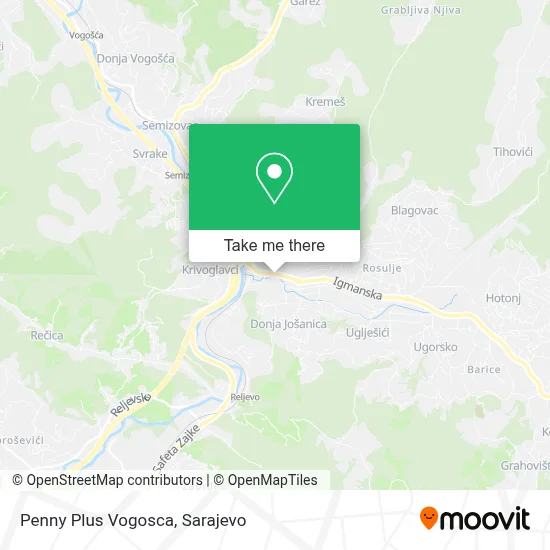 Penny Plus Vogosca map