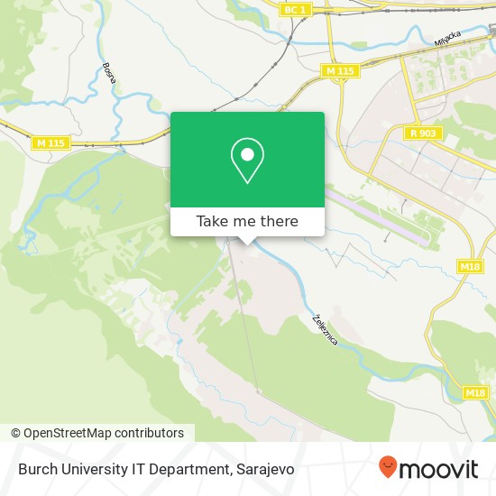 Burch University IT Department mapa