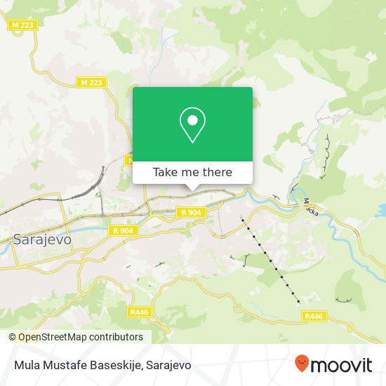 Mula Mustafe Baseskije map