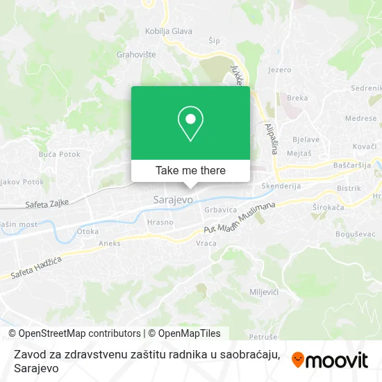 Zavod za zdravstvenu zaštitu radnika u saobraćaju map