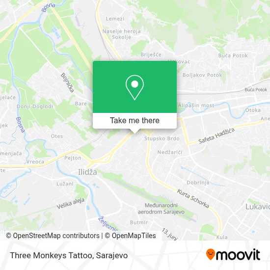 Three Monkeys Tattoo mapa