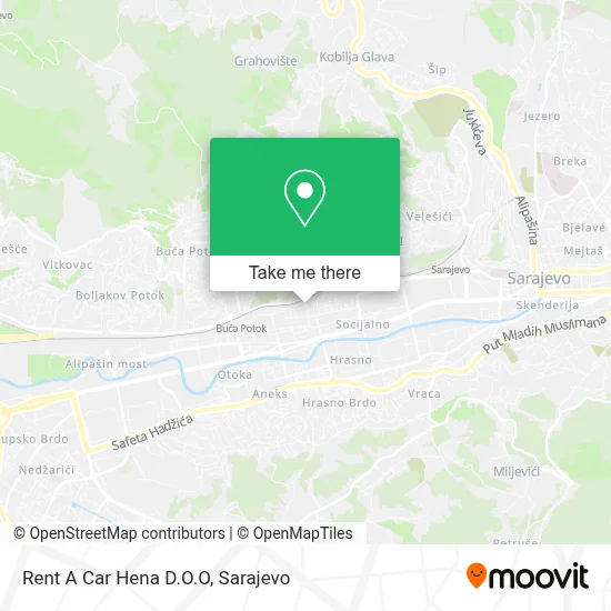 Rent A Car Hena D.O.O mapa