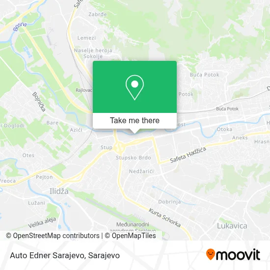 Auto Edner Sarajevo mapa