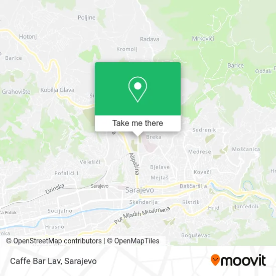 Caffe Bar Lav mapa