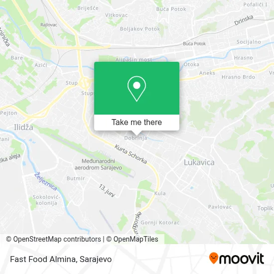 Fast Food Almina mapa