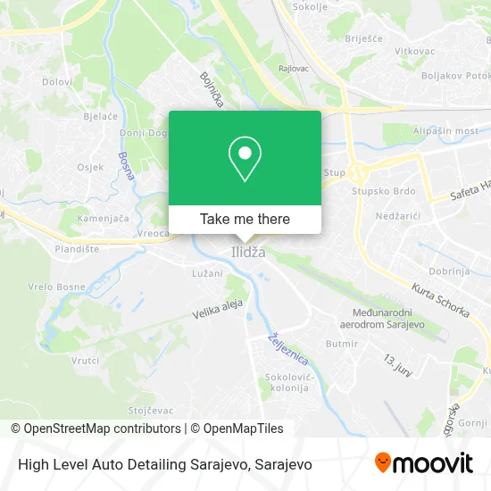High Level Auto Detailing Sarajevo mapa