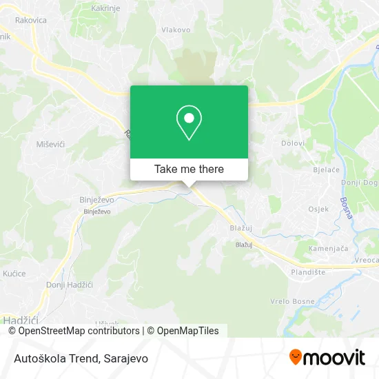 Autoškola Trend mapa