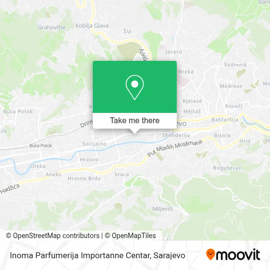 Inoma Parfumerija Importanne Centar map