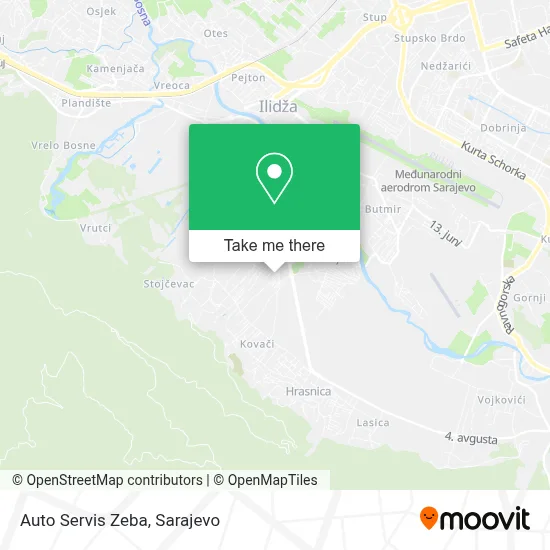 Auto Servis Zeba mapa