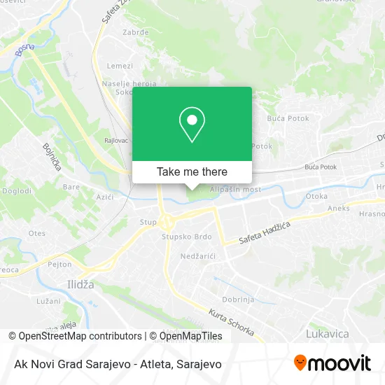 Ak Novi Grad Sarajevo - Atleta mapa