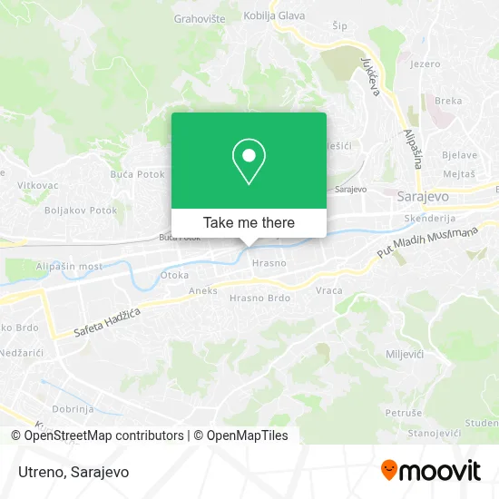 Utreno mapa