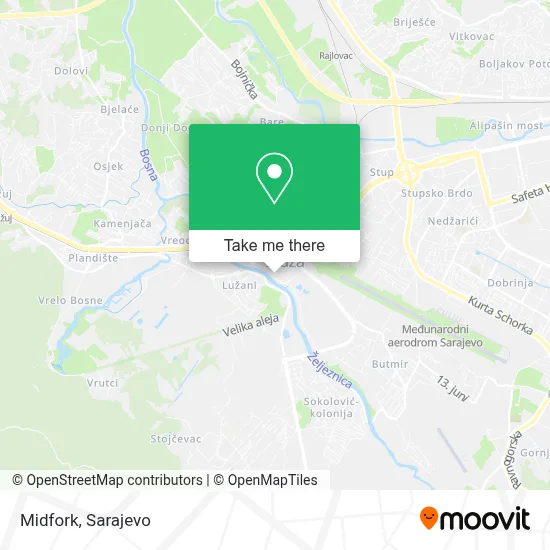 Midfork mapa