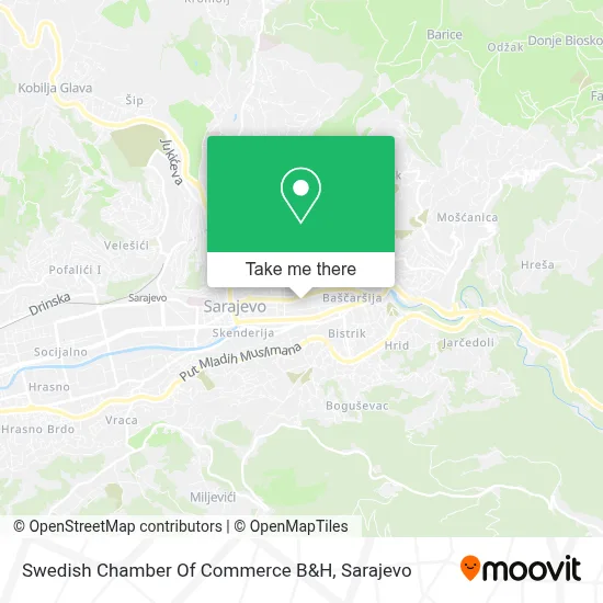 Swedish Chamber Of Commerce B&H map