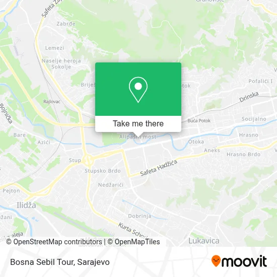 Bosna Sebil Tour mapa