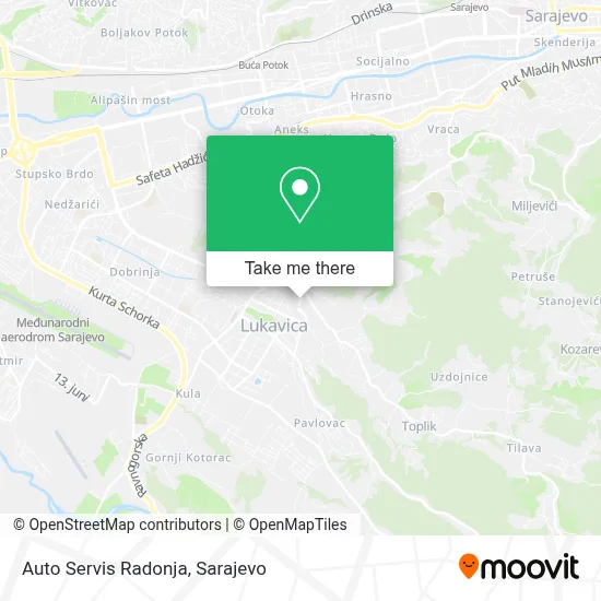 Auto Servis Radonja mapa
