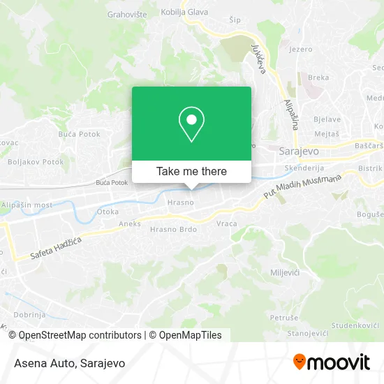 Asena Auto mapa