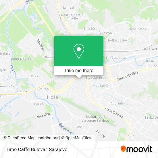 Time Caffe Bulevar mapa