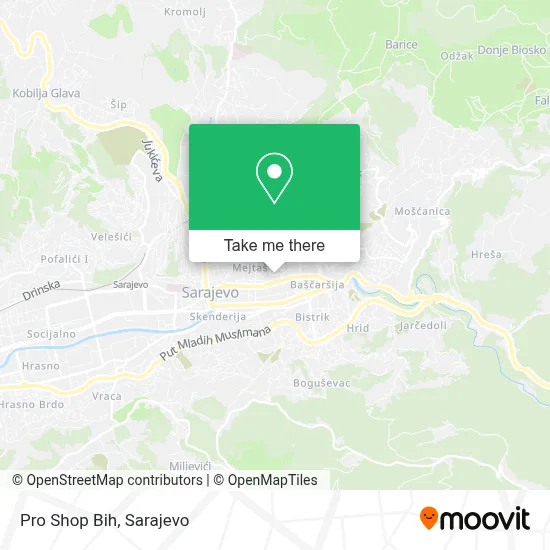 Pro Shop Bih mapa