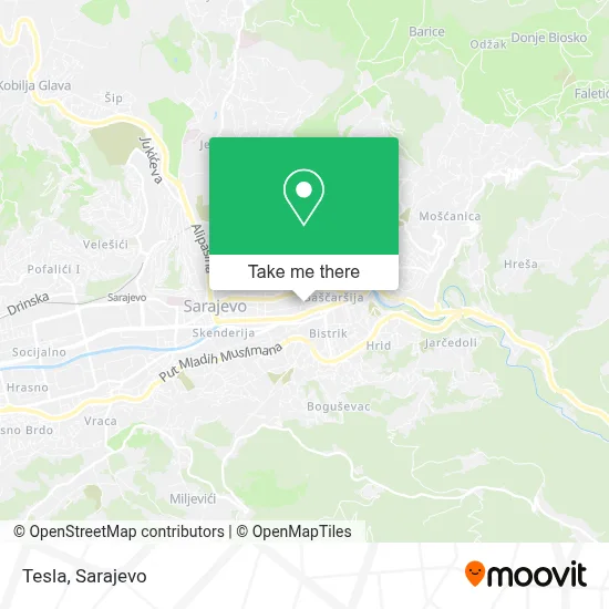 Tesla mapa