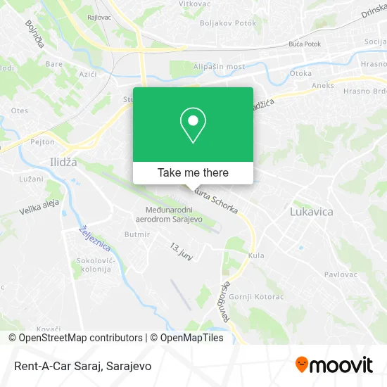 Rent-A-Car Saraj mapa