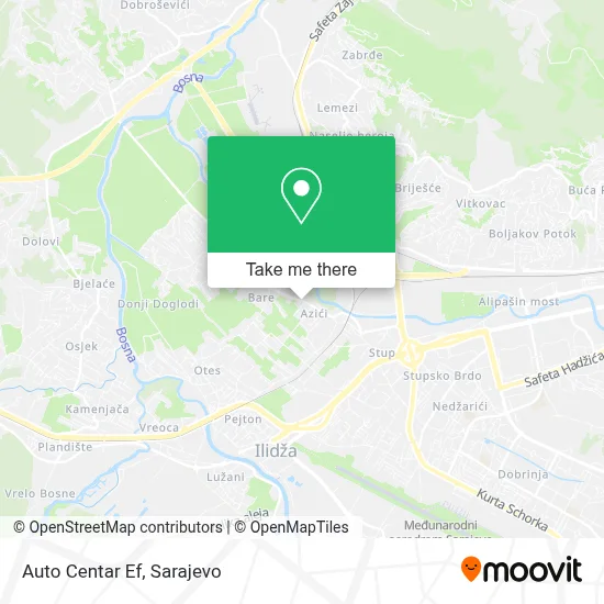 Auto Centar Ef mapa