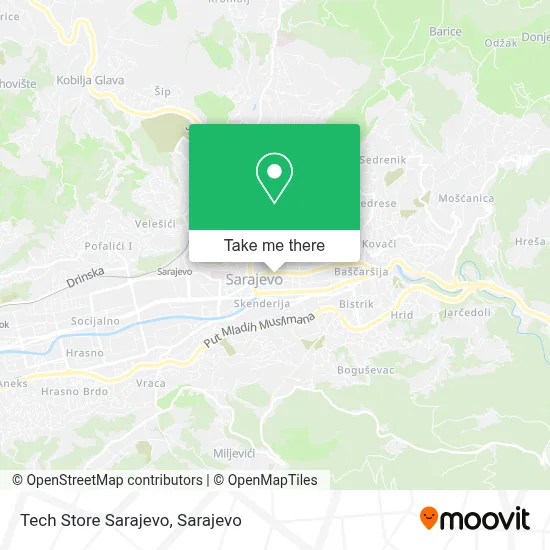 Tech Store Sarajevo mapa
